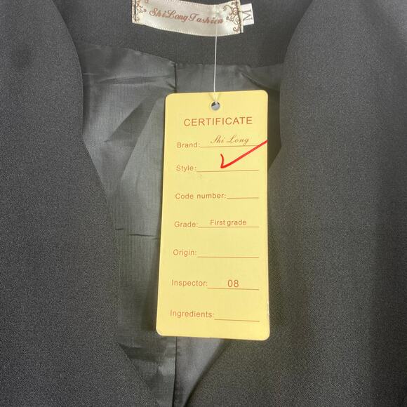 SHI LONG FASHION Black Lettuce Edge Blazer - Picture 6 of 9